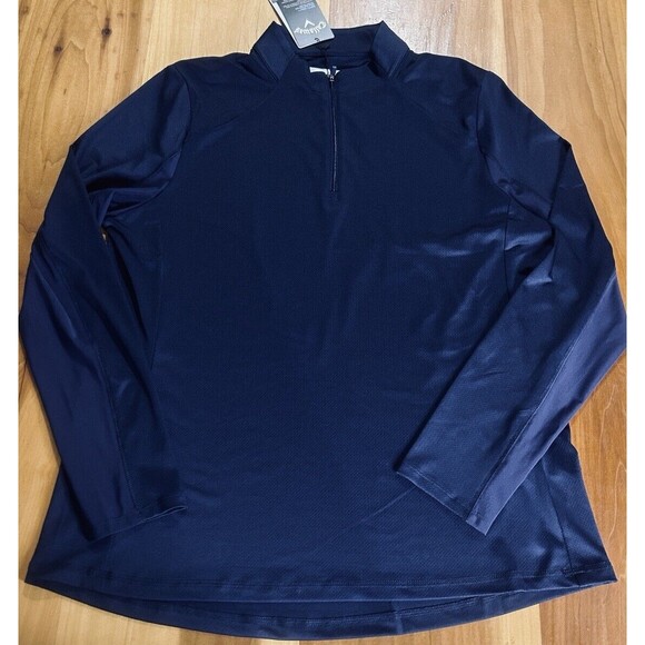 Callaway Men’s Lightweight 1/4 Zip Pullover. Weather Series. Long Sleeve. Navy. - Picture 1 of 13